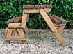 garden bench into picnic table